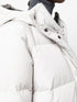 quilted-finish hooded coat